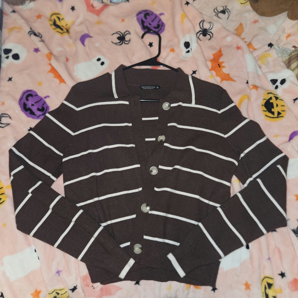 Brown Striped Women's Sweater